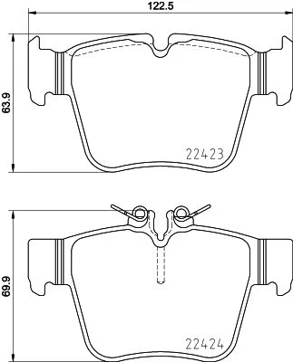 Conjunto de pastilhas de travão de disco HELLA 8DB 355 024-991