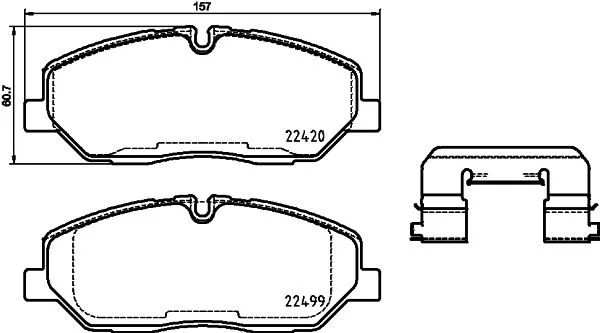 Brake Pad Set, disc brake HELLA 8DB 355 025-231