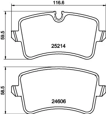 Conjunto de pastilhas de travão de disco HELLA 8DB 355 025-311