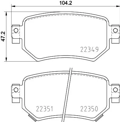 Conjunto de pastilhas de travão de disco HELLA 8DB 355 025-561