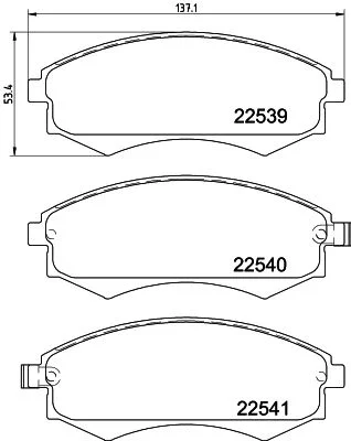 Brake Pad Set, disc brake HELLA 8DB 355 032-081