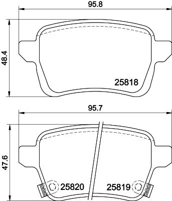Conjunto de pastilhas de travão de disco HELLA 8DB 355 036-431