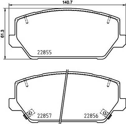 Conjunto de pastilhas de travão de disco HELLA 8DB 355 037-701