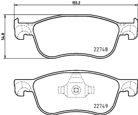 Brake Pad Set, disc brake HELLA 8DB 355 037-741