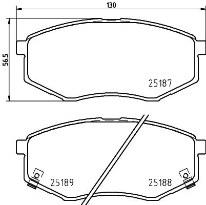 Conjunto de pastilhas de travão de disco HELLA 8DB 355 037-981