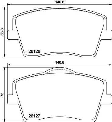 Conjunto de pastilhas de travão de disco HELLA 8DB 355 039-001