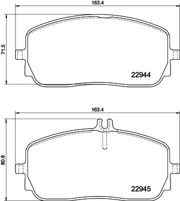 Brake Pad Set, disc brake HELLA 8DB 355 039-011