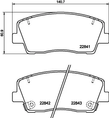 Conjunto de pastilhas de travão de disco HELLA 8DB 355 039-921