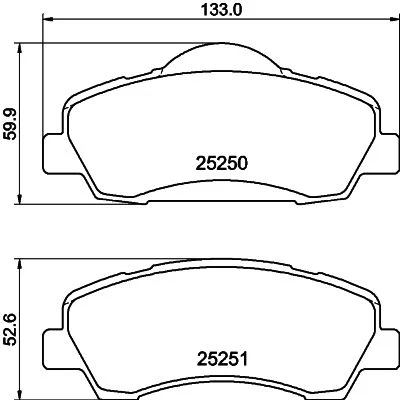 Conjunto de pastilhas de travão de disco HELLA 8DB 355 040-561