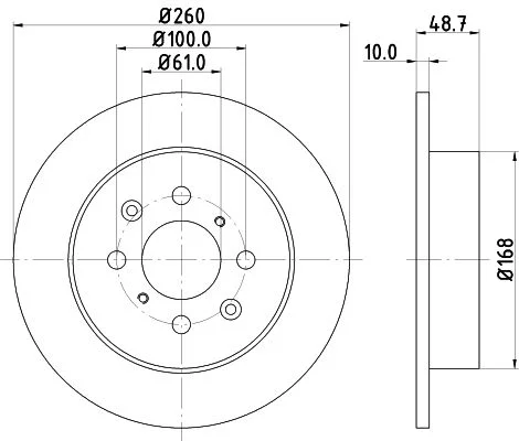 Brake Disc HELLA 8DD 355 110-331