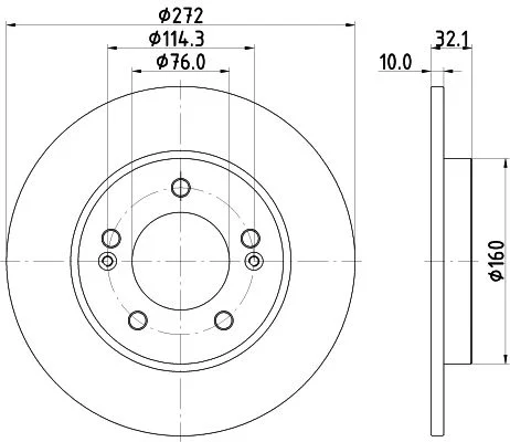Brake Disc HELLA 8DD 355 126-501