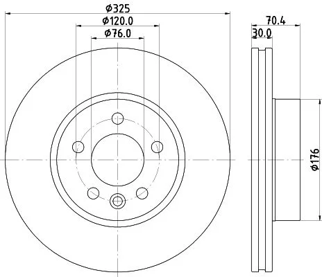 Brake Disc HELLA 8DD 355 132-211