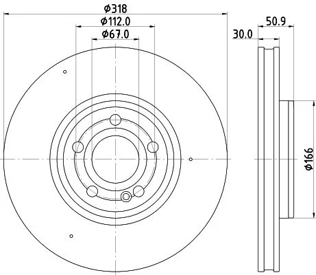 Brake Disc HELLA 8DD 355 133-051