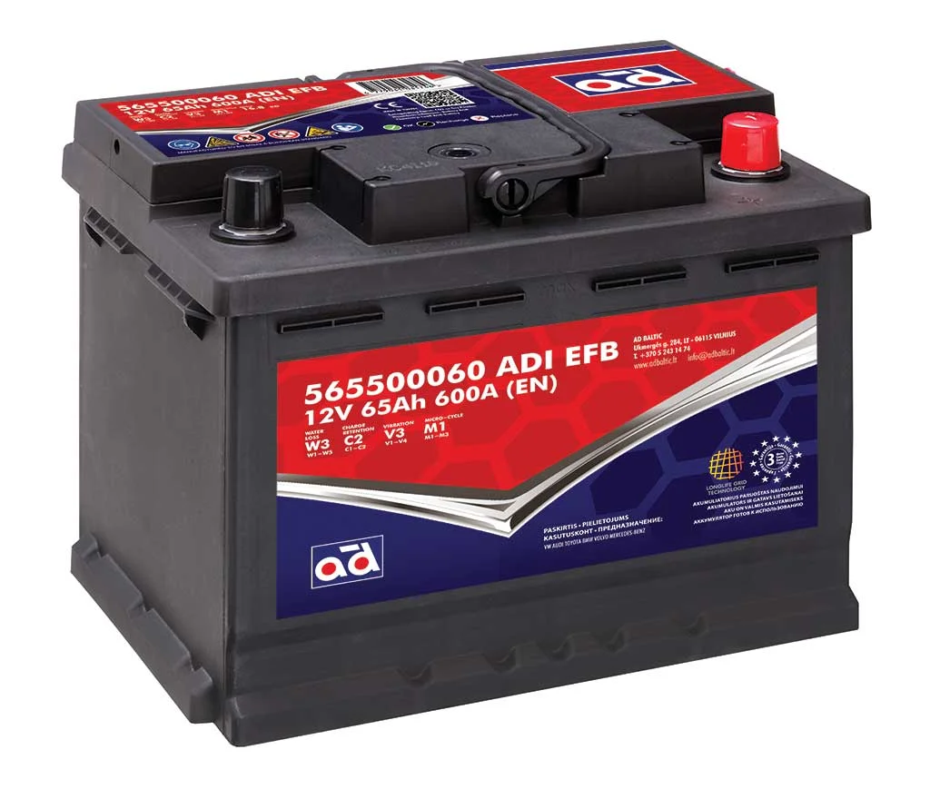 Bateria de Arranque AD 565500060 ADI EFB