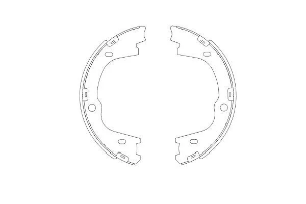 Conjunto de sapatas de travão, travão de estacionamento Kavo Parts KBS-3406