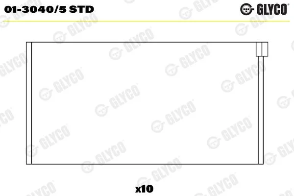 Connecting Rod Bearing Shell GLYCO 01-3040/5 STD