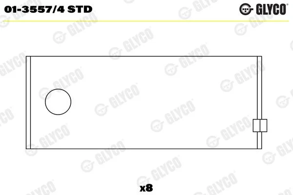 Connecting Rod Bearing Shell GLYCO 01-3557/4 STD