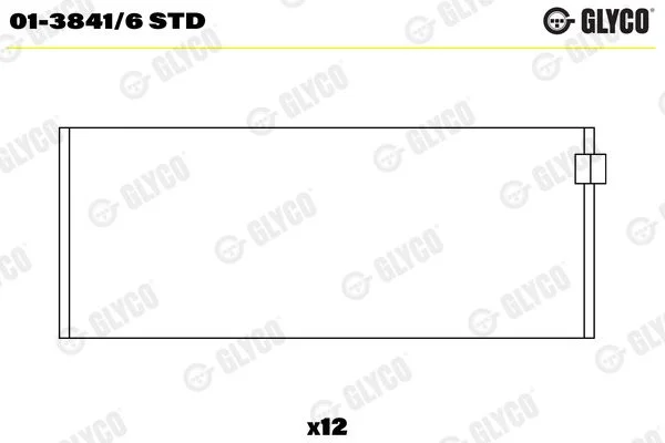 Connecting Rod Bearing Shell GLYCO 01-3841/6 STD