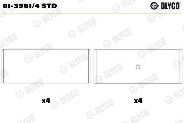 Connecting Rod Bearing Shell GLYCO 01-3961/4STD
