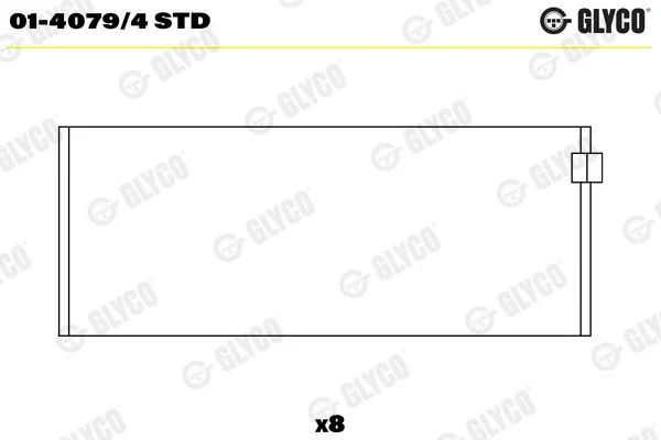 Connecting Rod Bearing Shell GLYCO 01-4079/4 STD