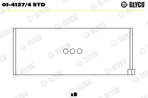 Connecting Rod Bearing Shell GLYCO 01-4127/4 STD