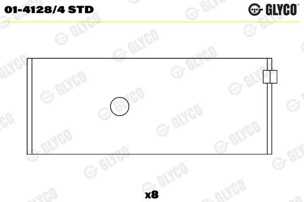 Connecting Rod Bearing Shell GLYCO 01-4128/4 STD