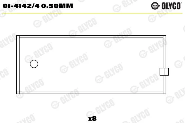 Connecting Rod Bearing Shell GLYCO 01-4142/40.50MM