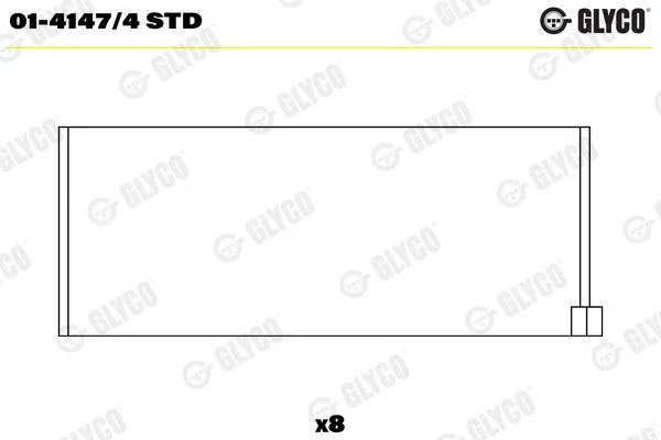 Connecting Rod Bearing Shell GLYCO 01-4147/4 STD