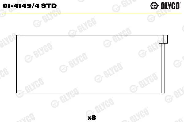 Connecting Rod Bearing Shell GLYCO 01-4149/4 STD