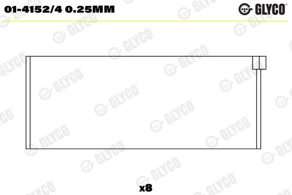 Rolamento da biela GLYCO 01-4152/4 0.25MM