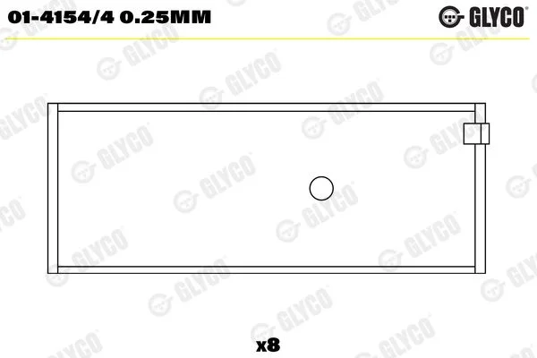 Rolamento da biela GLYCO 01-4154/4 0.25mm