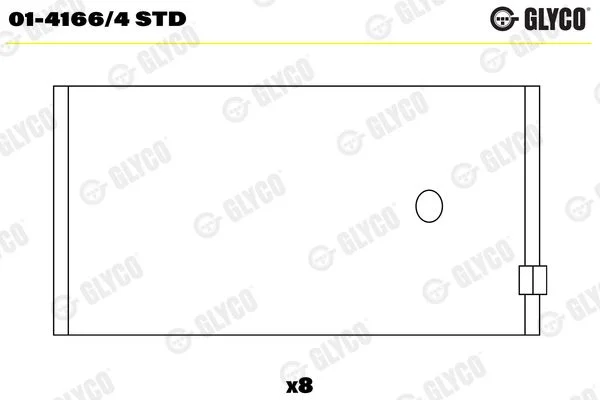 Rolamento da biela GLYCO 01-4166/4 STD