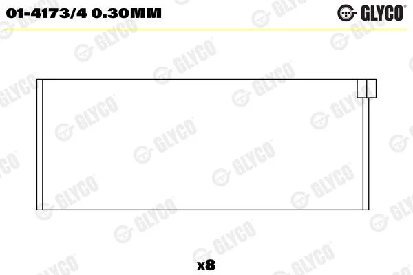 Rolamento da biela GLYCO 01-4173/4 0.30mm