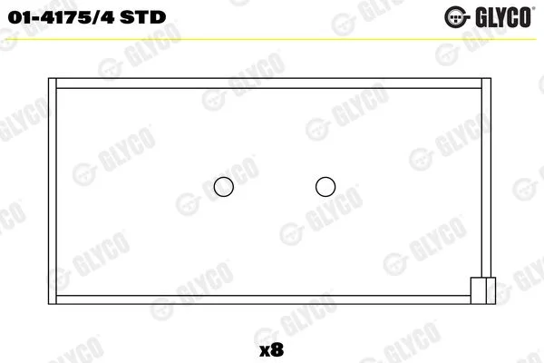 Connecting Rod Bearing Shell GLYCO 01-4175/4 STD