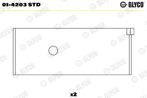 Connecting Rod Bearing Shell GLYCO 01-4203 STD