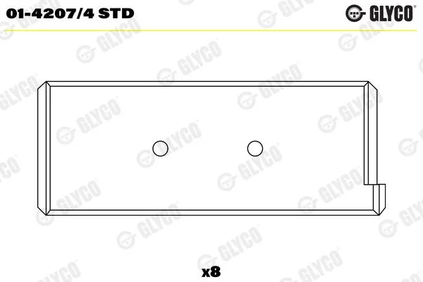 Connecting Rod Bearing Shell GLYCO 01-4207/4STD