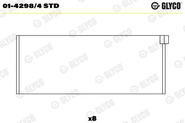 Connecting Rod Bearing Shell GLYCO 01-4298/4 STD