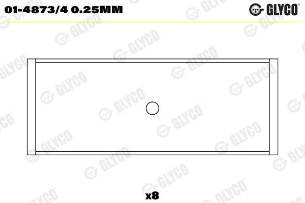 Connecting Rod Bearing Shell GLYCO 01-4873/4 0.25MM