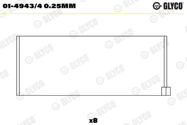Connecting Rod Bearing Shell GLYCO 01-4943/40.25MM