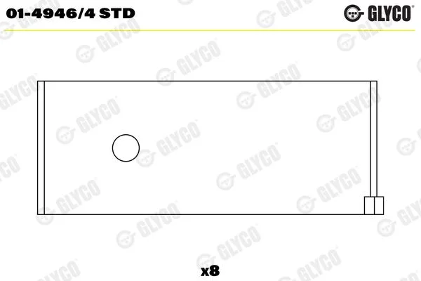 Rolamento da biela GLYCO 01-4946/4 STD