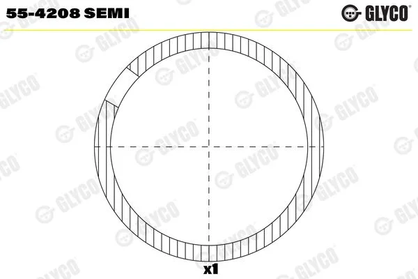 casquilho da extremidade menor, biela GLYCO 55-4208 SEMI