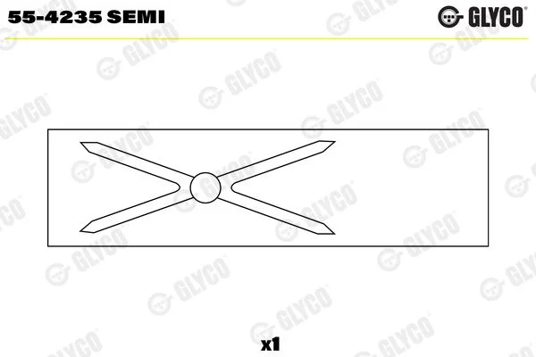 casquilho da extremidade menor, biela GLYCO 55-4235 SEMI