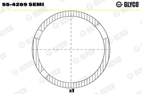 casquilho da extremidade menor, biela GLYCO 55-4269SEMI