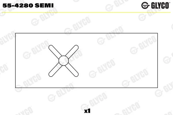 casquilho da extremidade menor, biela GLYCO 55-4280SEMI