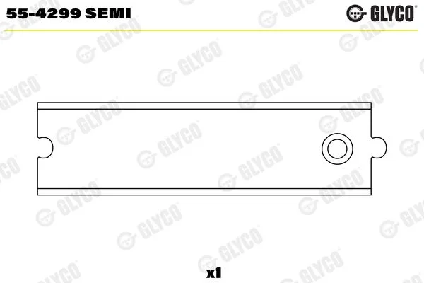 casquilho da extremidade menor, biela GLYCO 55-4299SEMI