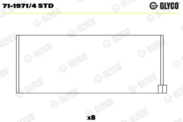 Connecting Rod Bearing Shell GLYCO 71-1971/4 STD