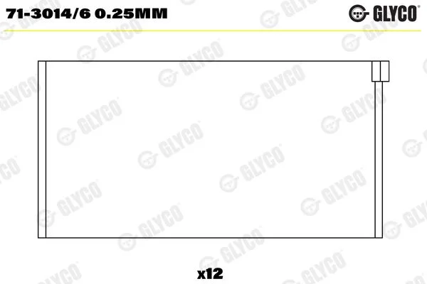 Rolamento da biela GLYCO 71-3014/6 0.25mm