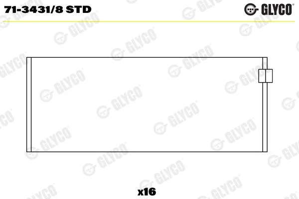 Connecting Rod Bearing Shell GLYCO 71-3431/8 STD