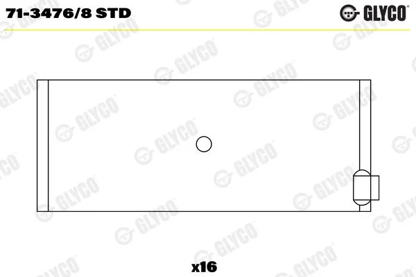 Connecting Rod Bearing Shell GLYCO 71-3476/8STD