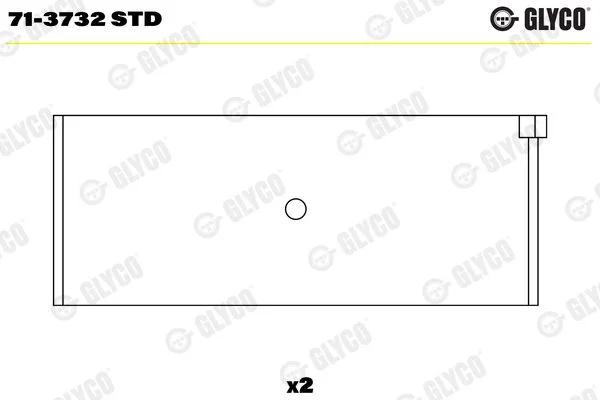 Rolamento da biela GLYCO 71-3732 STD